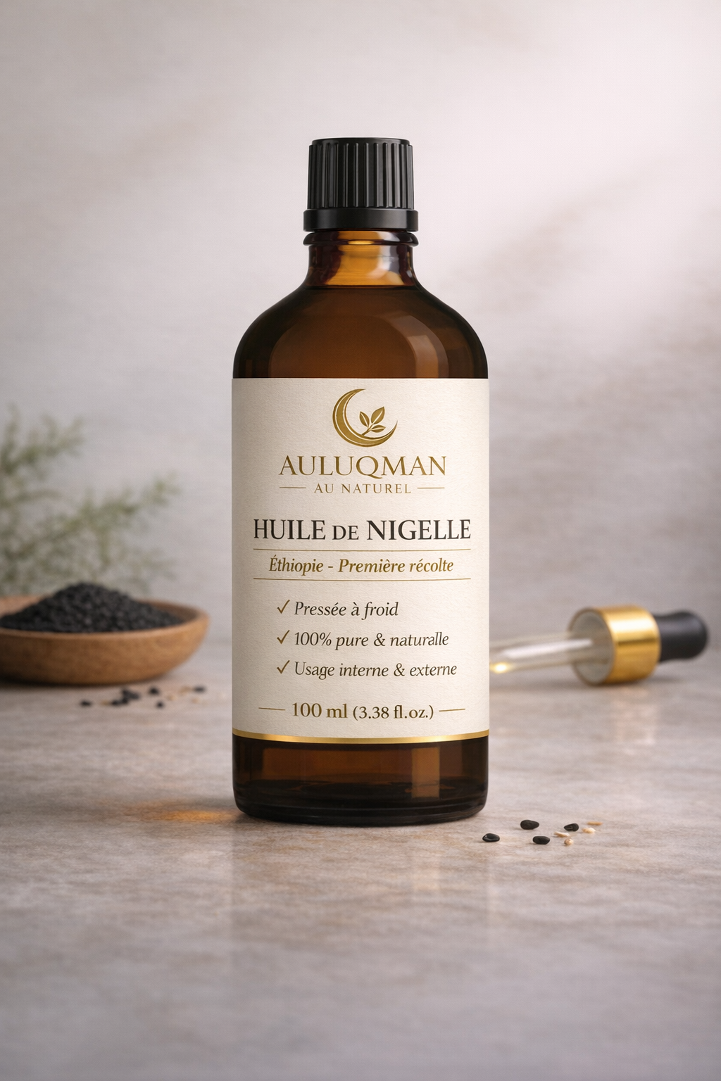 Huile de Nigelle Bio d’Éthiopie — Première Pression à Froid 100ML