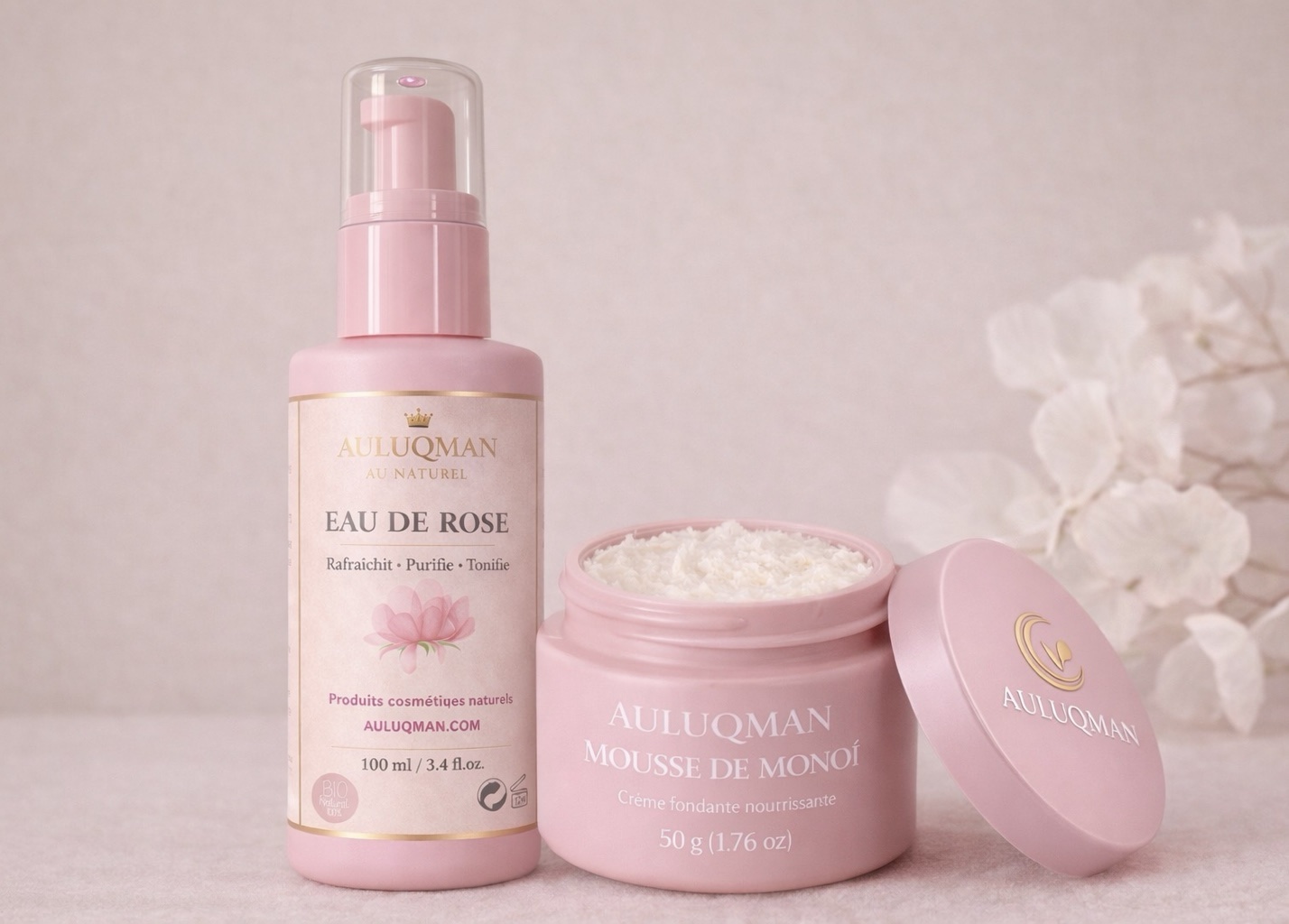 Duo Éclat Naturel — Mousse de Monoï & Eau de Rose – Image 2