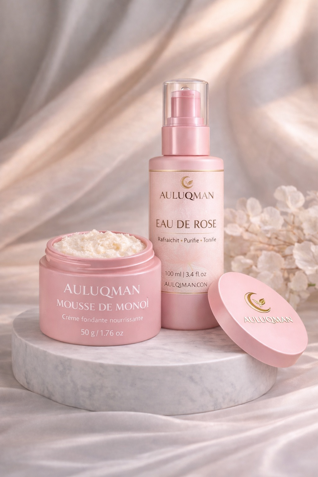 Duo Éclat Naturel — Mousse de Monoï & Eau de Rose